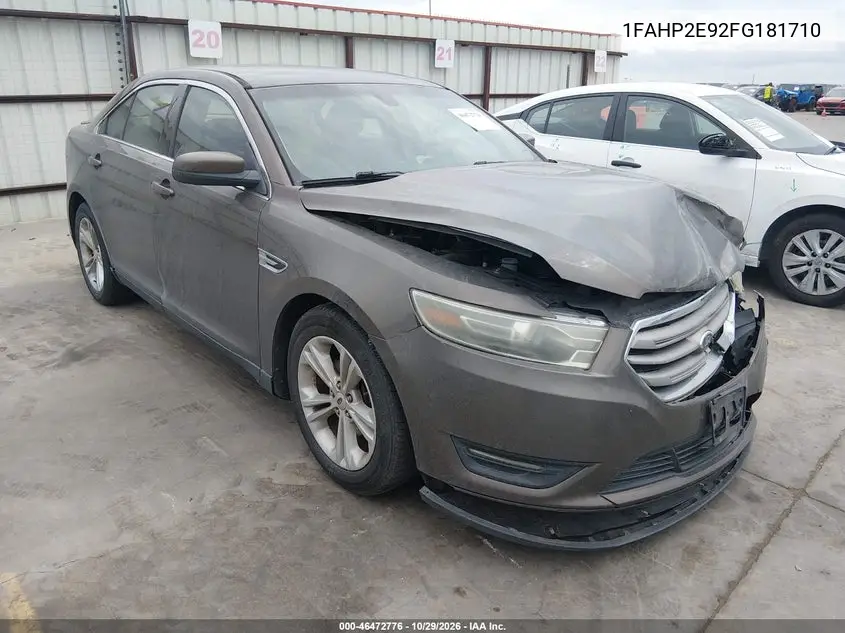 FORD TAURUS 2015, VIN 1FAHP2E92FG181710