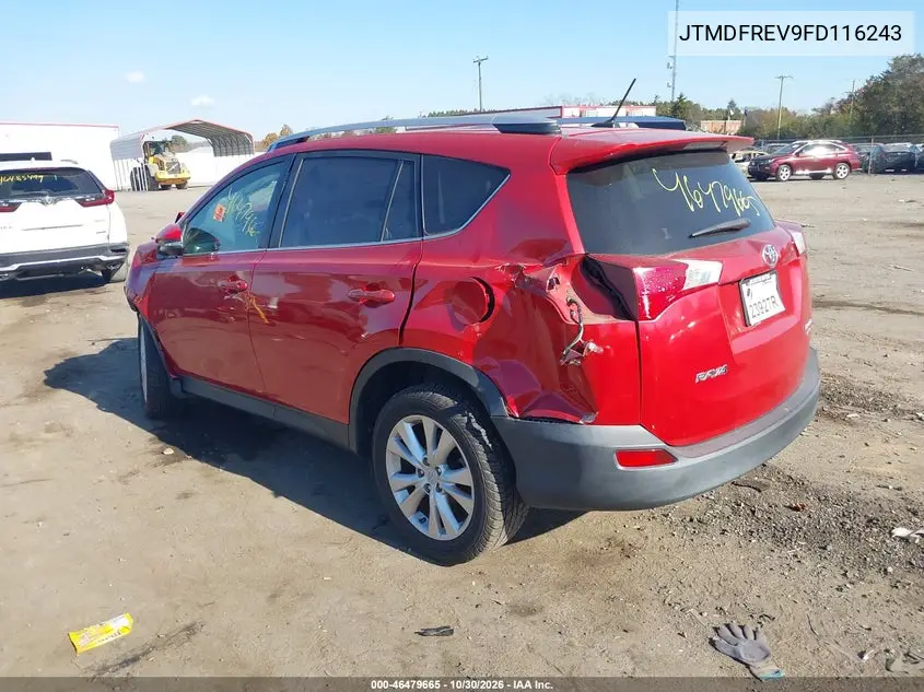 2015 TOYOTA RAV 4 VIN JTMDFREV9FD116243 — фото 3