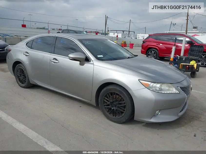 LEXUS ES 2015, VIN JTHBK1GG0F2174416