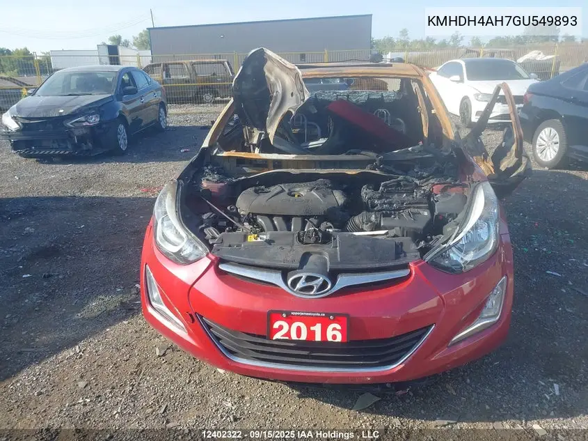 2016 HYUNDAI ELANTRA VIN KMHDH4AH7GU549893 — фото 11