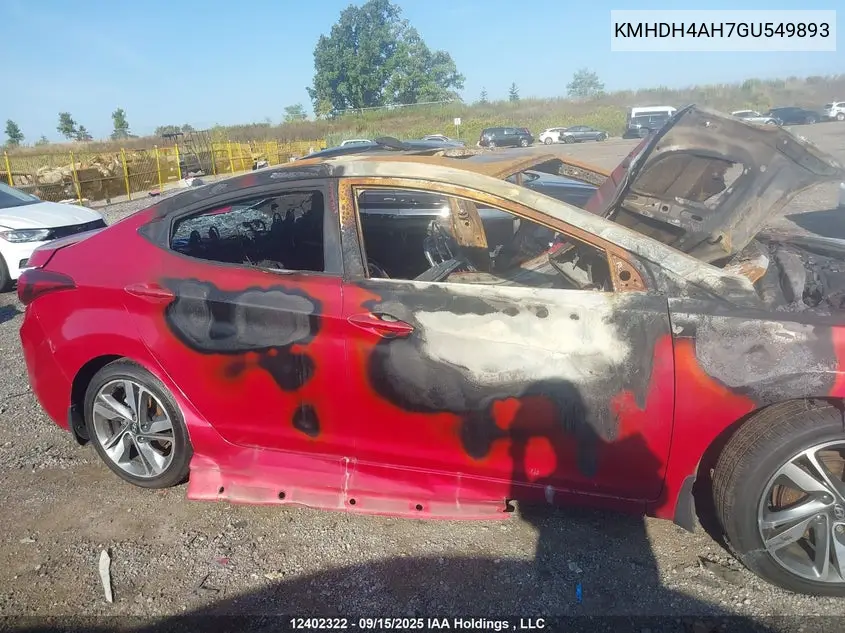 2016 HYUNDAI ELANTRA VIN KMHDH4AH7GU549893 — фото 12