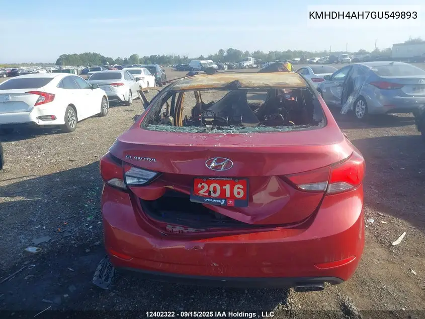 2016 HYUNDAI ELANTRA VIN KMHDH4AH7GU549893 — фото 15