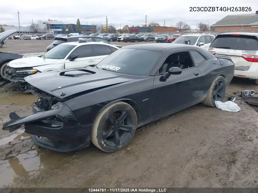 2016 DODGE CHALLENGER VIN 2C3CDZBT4GH263826 — фото 2