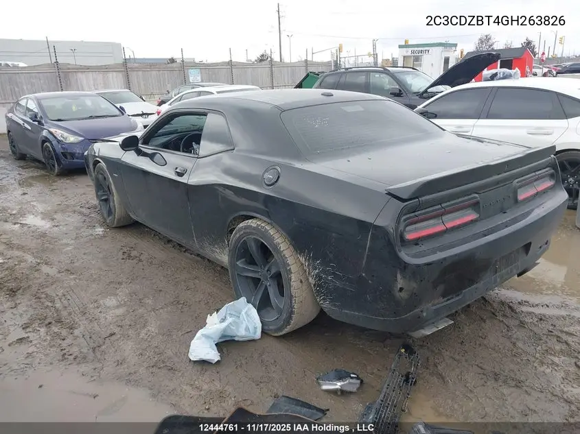 2016 DODGE CHALLENGER VIN 2C3CDZBT4GH263826 — фото 3