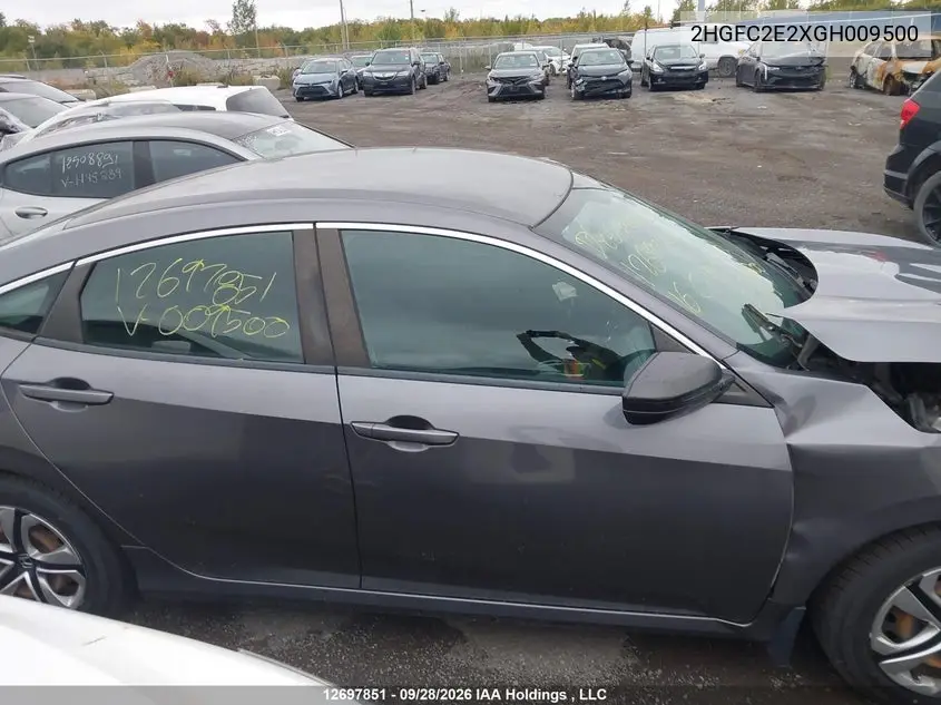 2016 HONDA CIVIC VIN 2HGFC2E2XGH009500 — фото 14