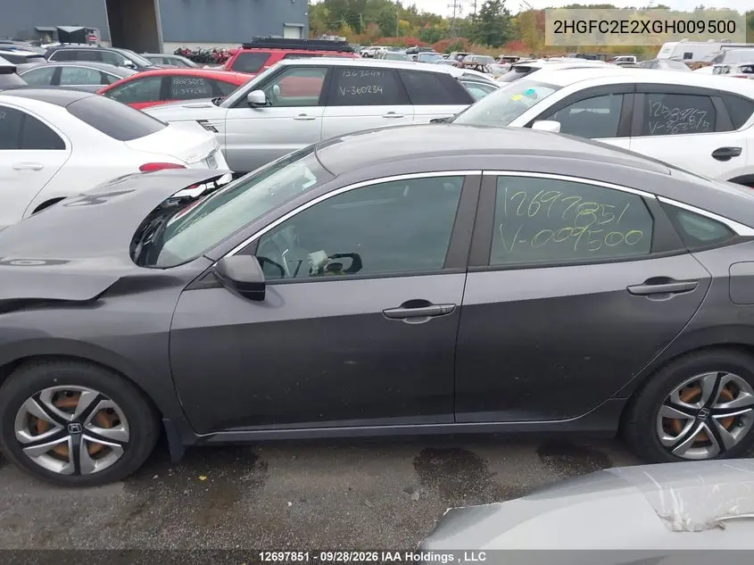 2016 HONDA CIVIC VIN 2HGFC2E2XGH009500 — фото 15