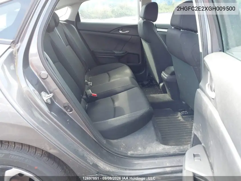 2016 HONDA CIVIC VIN 2HGFC2E2XGH009500 — фото 8