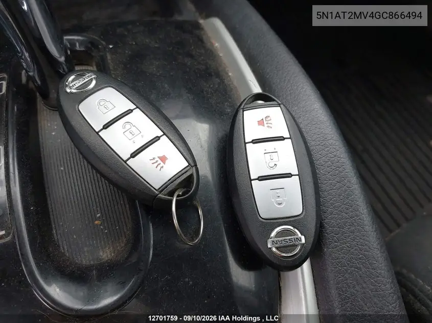 2016 NISSAN ROGUE VIN 5N1AT2MV4GC866494 — фото 10