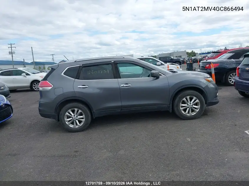 2016 NISSAN ROGUE VIN 5N1AT2MV4GC866494 — фото 12