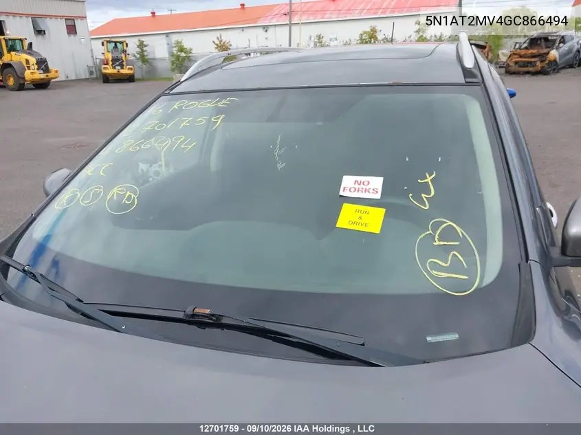2016 NISSAN ROGUE VIN 5N1AT2MV4GC866494 — фото 16