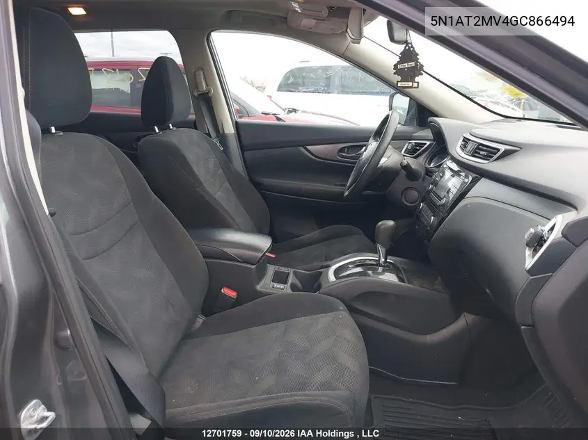2016 NISSAN ROGUE VIN 5N1AT2MV4GC866494 — фото 5