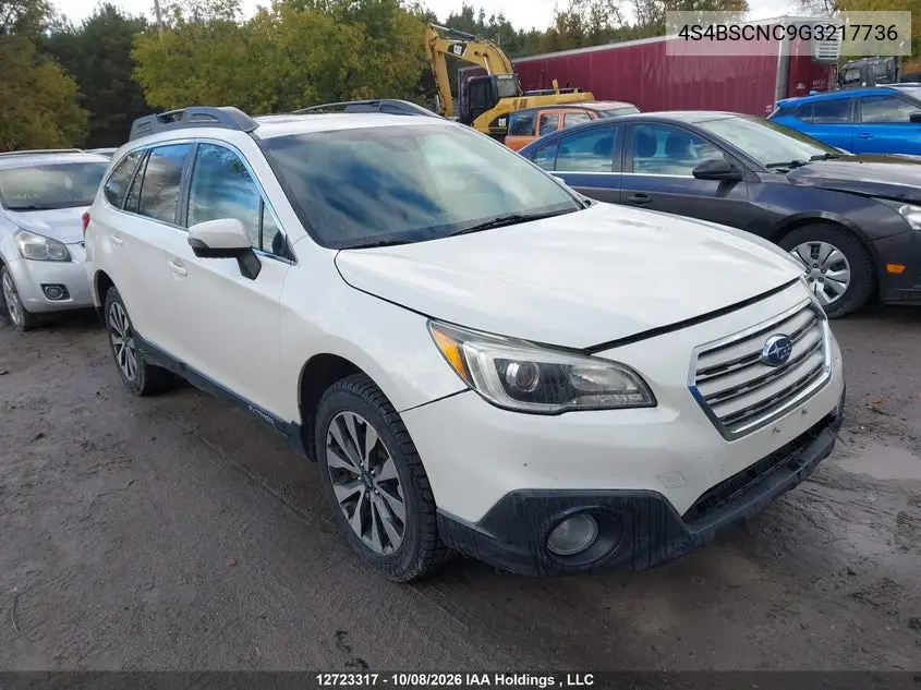 SUBARU OUTBACK 2016, VIN 4S4BSCNC9G3217736