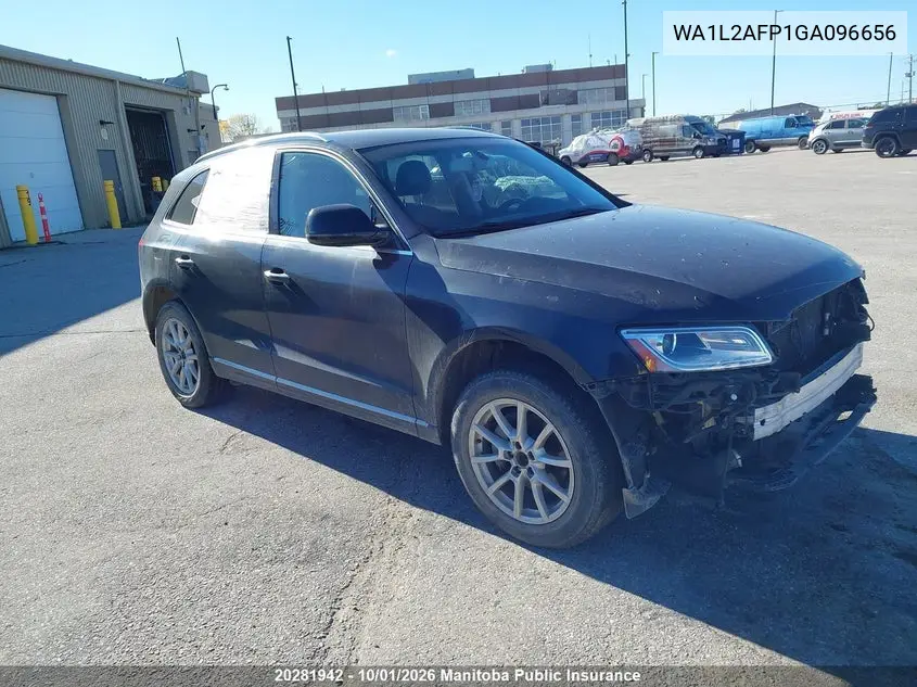 AUDI Q5 2016, VIN WA1L2AFP1GA096656