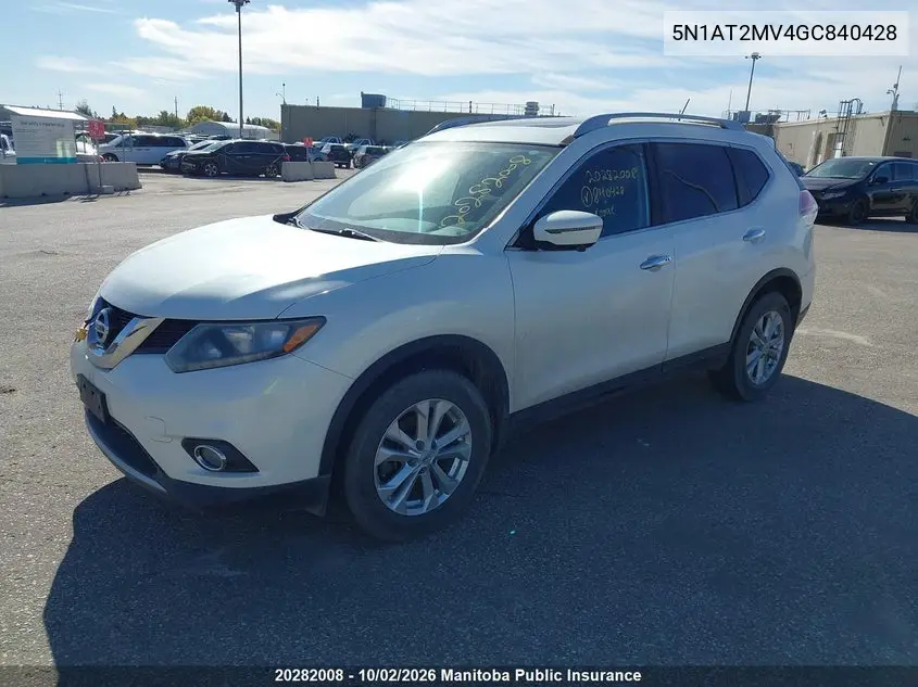 2016 NISSAN ROGUE VIN 5N1AT2MV4GC840428 — фото 2