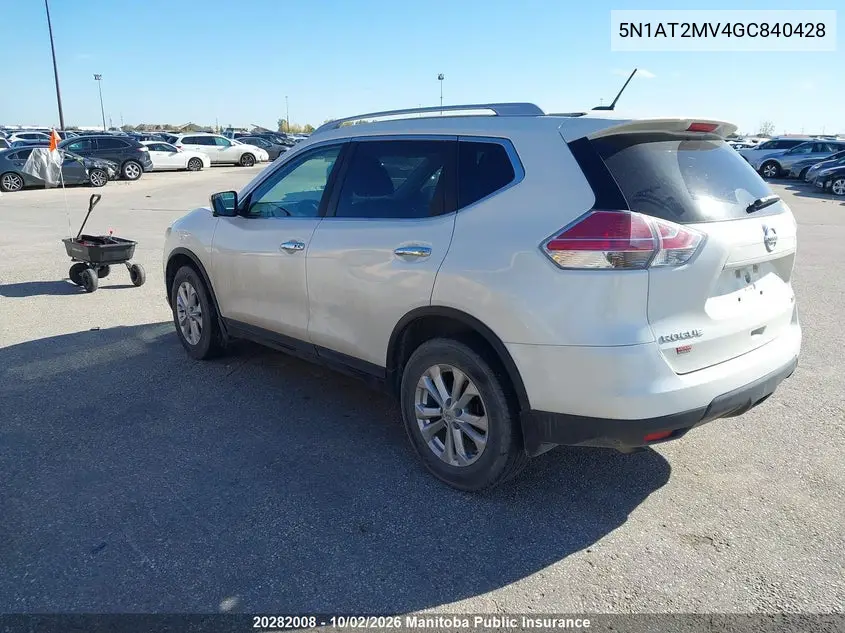 2016 NISSAN ROGUE VIN 5N1AT2MV4GC840428 — фото 3