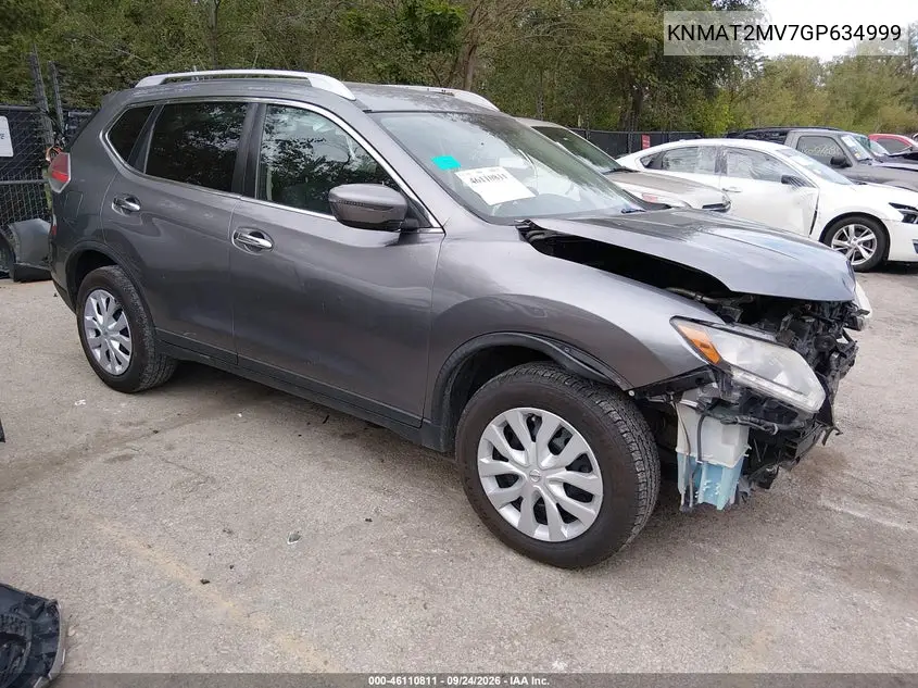 NISSAN ROGUE 2016, VIN KNMAT2MV7GP634999