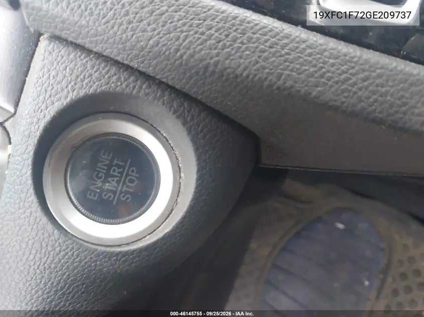 2016 HONDA CIVIC VIN 19XFC1F72GE209737 — фото 11