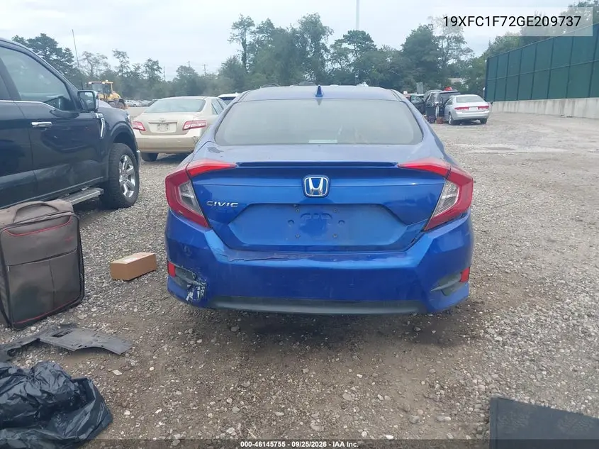 2016 HONDA CIVIC VIN 19XFC1F72GE209737 — фото 16