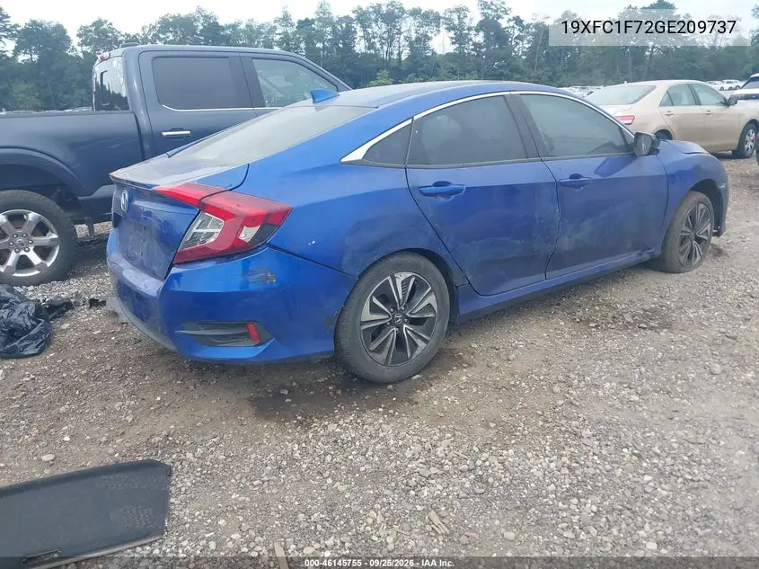 2016 HONDA CIVIC VIN 19XFC1F72GE209737 — фото 4