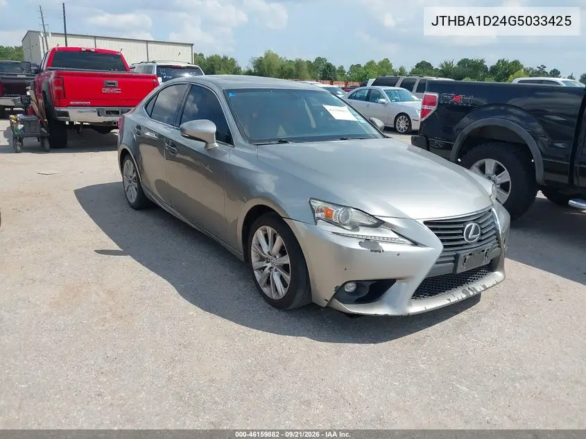 LEXUS IS 2016, VIN JTHBA1D24G5033425