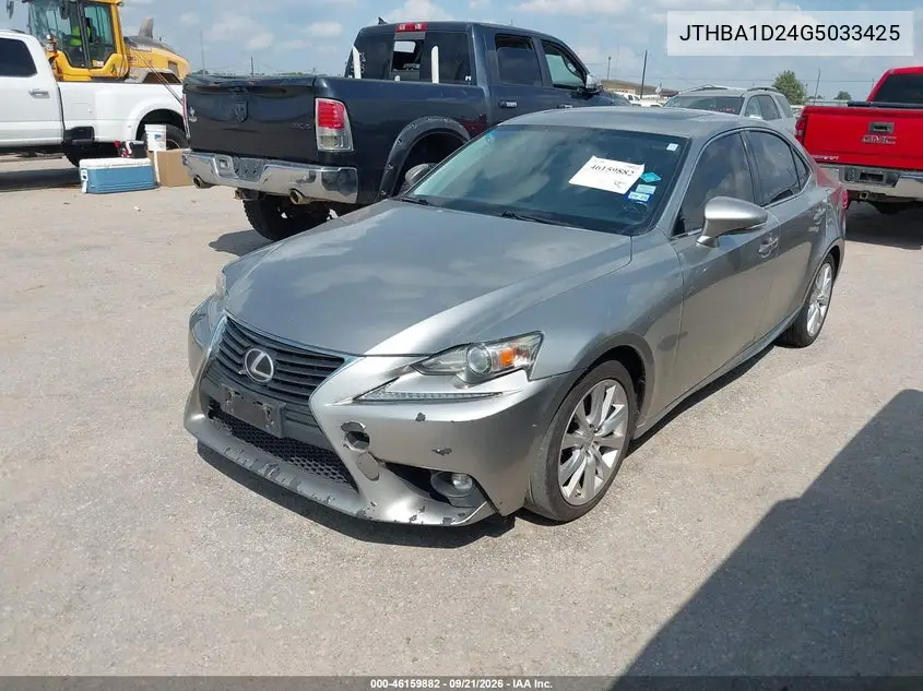 2016 LEXUS IS VIN JTHBA1D24G5033425 — фото 2