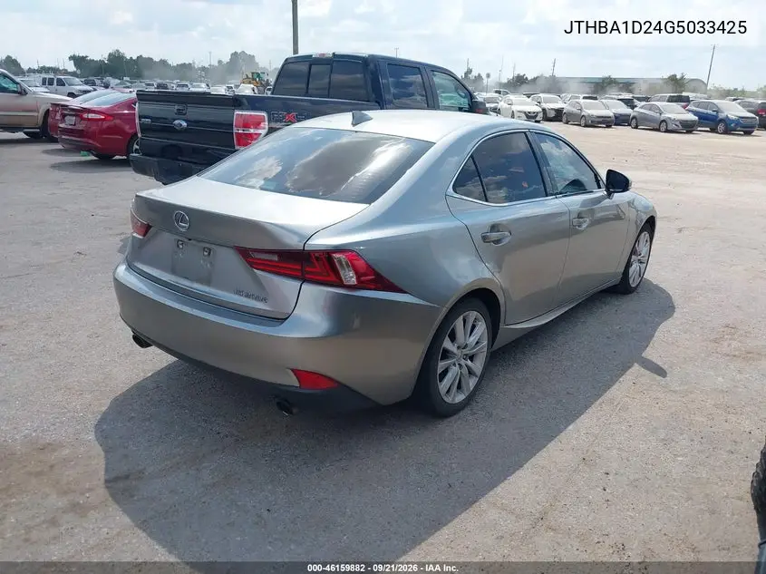 2016 LEXUS IS VIN JTHBA1D24G5033425 — фото 4