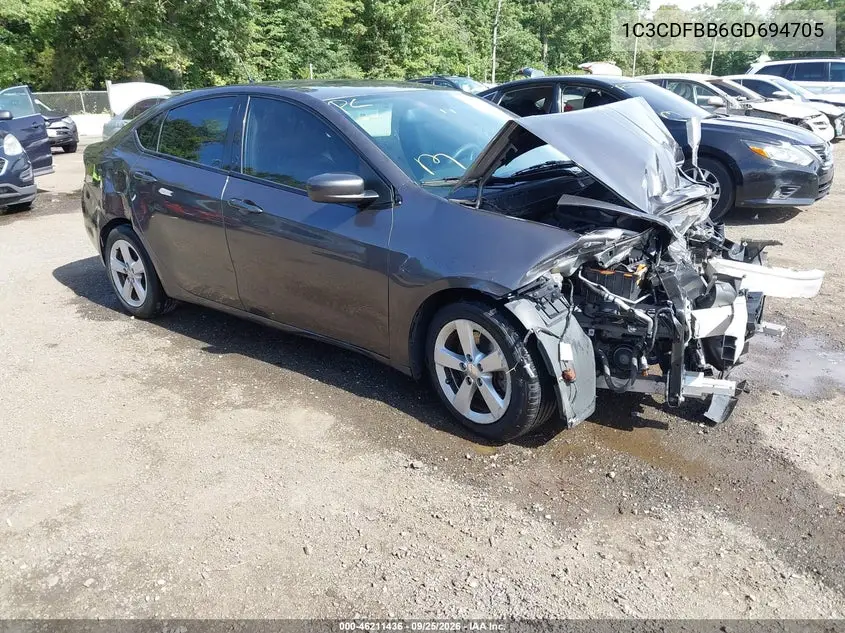 DODGE DART 2016, VIN 1C3CDFBB6GD694705