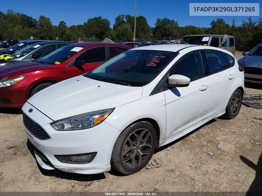 2016 FORD FOCUS VIN 1FADP3K29GL371265 — фото 2