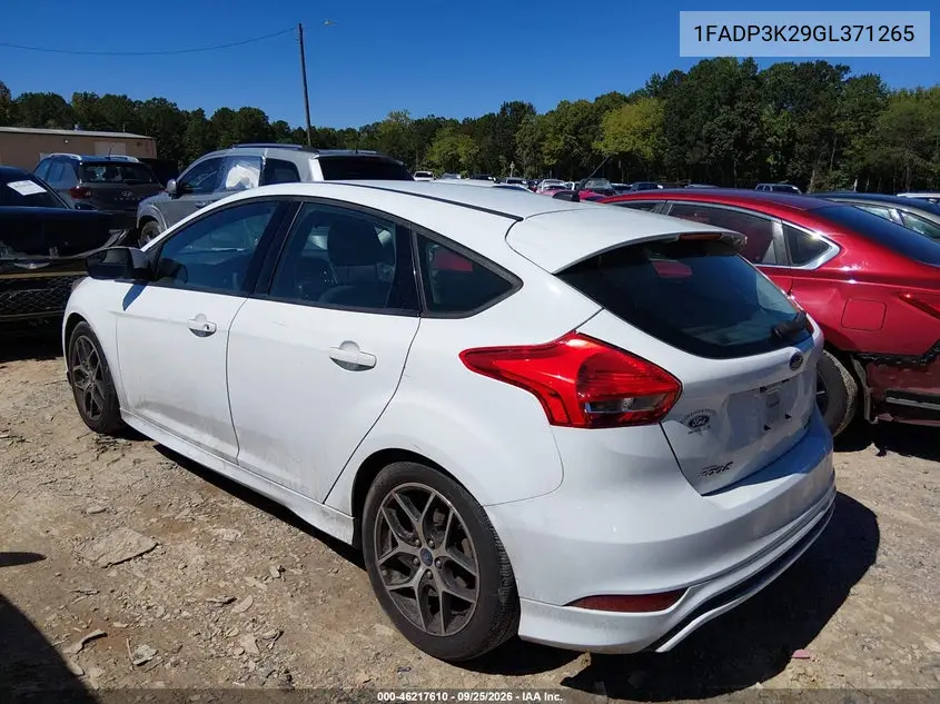 2016 FORD FOCUS VIN 1FADP3K29GL371265 — фото 3