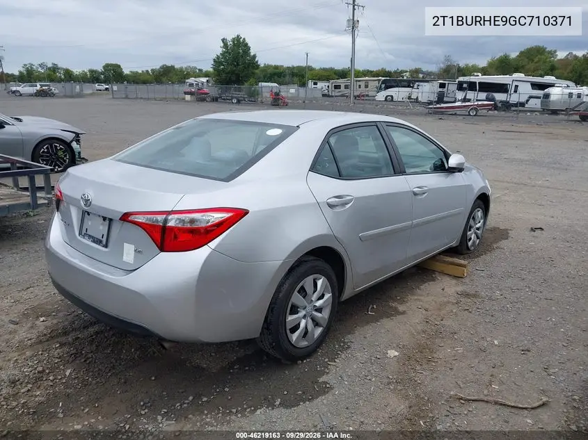 2016 TOYOTA COROLLA VIN 2T1BURHE9GC710371 — фото 4