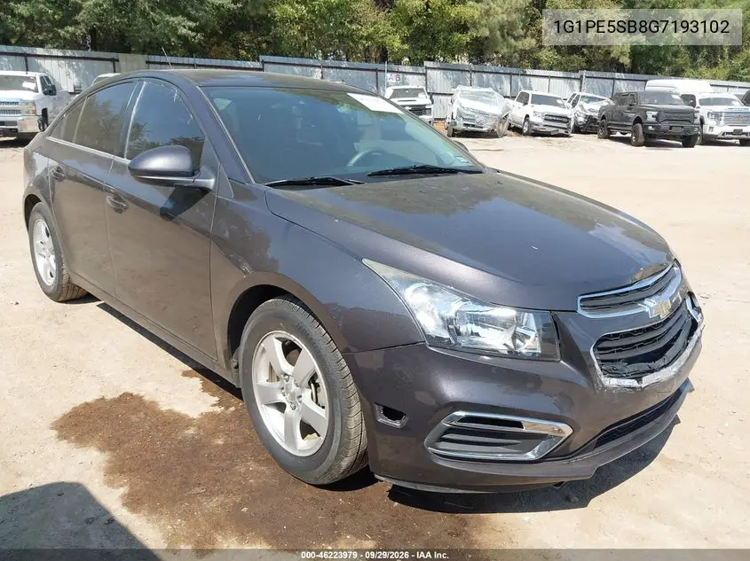 CHEVROLET CRUZE 2016, VIN 1G1PE5SB8G7193102