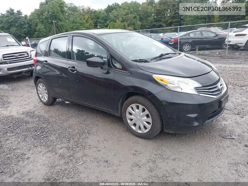 NISSAN NOTE 2016, VIN 3N1CE2CP3GL366392