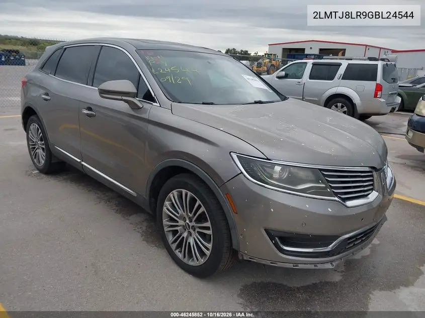 LINCOLN MKX 2016, VIN 2LMTJ8LR9GBL24544