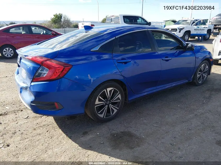 2016 HONDA CIVIC VIN 19XFC1F43GE203984 — фото 4