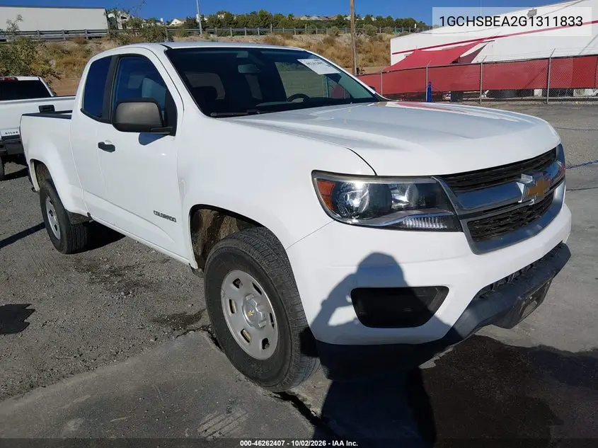 CHEVROLET COLORADO 2016, VIN 1GCHSBEA2G1311833