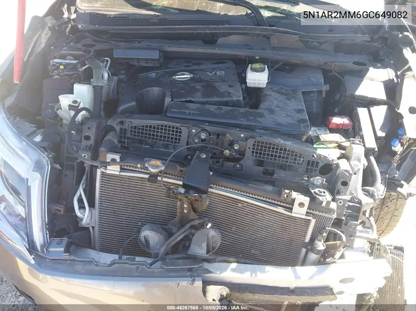 2016 NISSAN PATHFINDER VIN 5N1AR2MM6GC649082 — фото 10