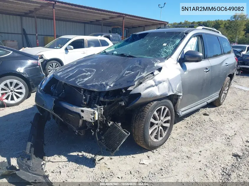 2016 NISSAN PATHFINDER VIN 5N1AR2MM6GC649082 — фото 2