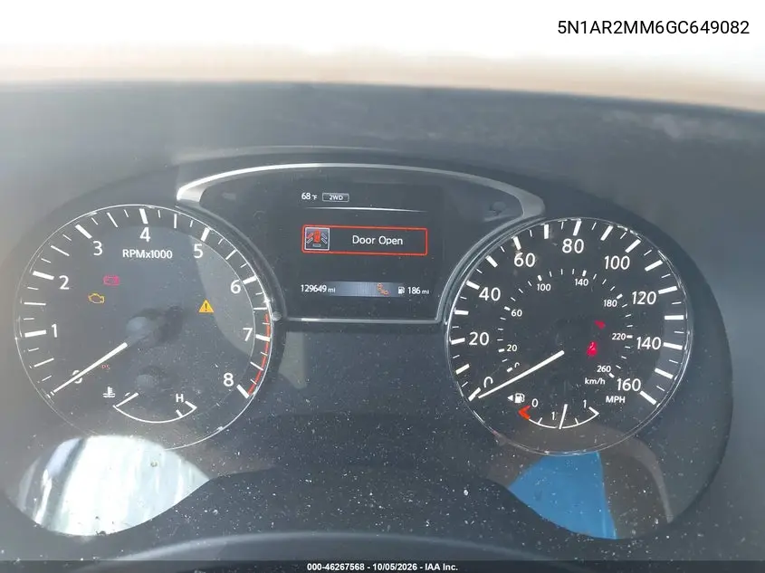 2016 NISSAN PATHFINDER VIN 5N1AR2MM6GC649082 — фото 7