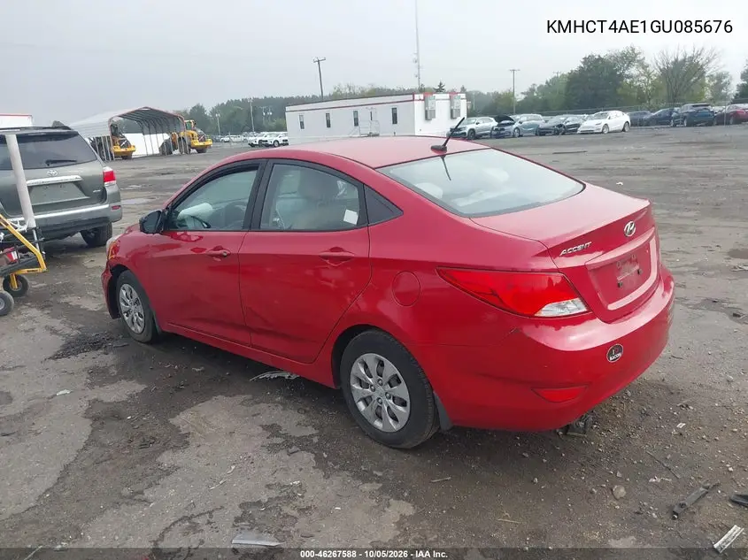 2016 HYUNDAI ACCENT VIN KMHCT4AE1GU085676 — фото 3