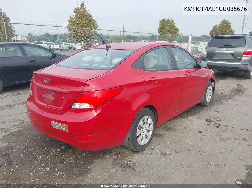 2016 HYUNDAI ACCENT VIN KMHCT4AE1GU085676 — фото 4