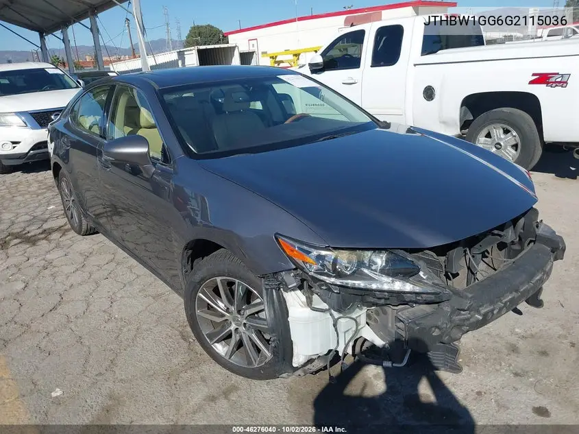 LEXUS ES 2016, VIN JTHBW1GG6G2115036