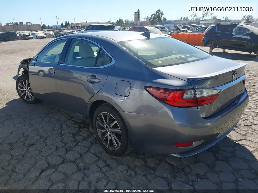2016 LEXUS ES VIN JTHBW1GG6G2115036 — фото 3