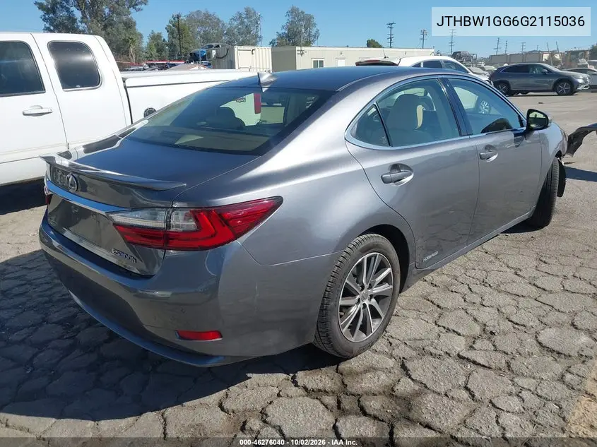 2016 LEXUS ES VIN JTHBW1GG6G2115036 — фото 4