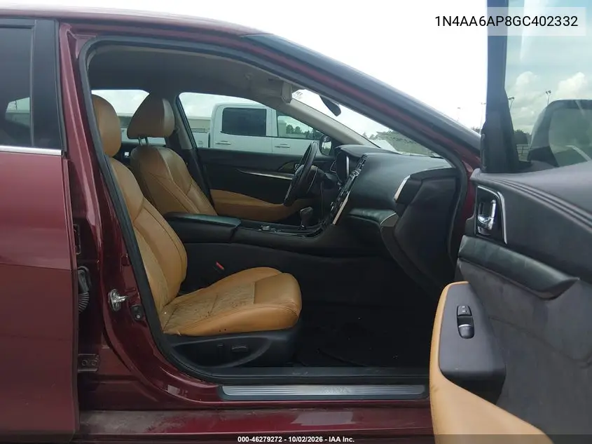 2016 NISSAN MAXIMA VIN 1N4AA6AP8GC402332 — фото 5