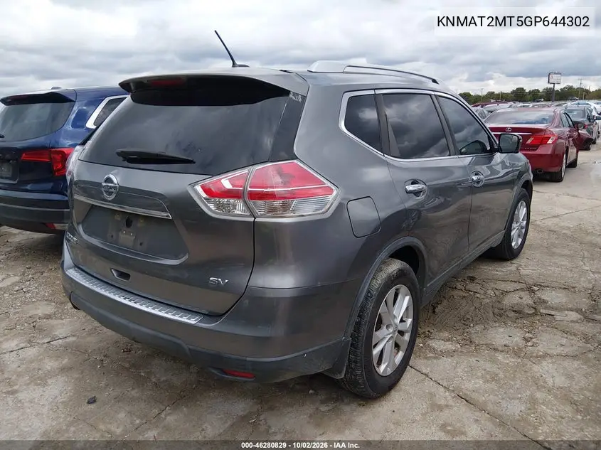 2016 NISSAN ROGUE VIN KNMAT2MT5GP644302 — фото 4