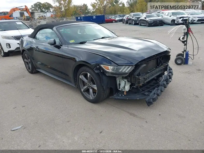 FORD MUSTANG 2016, VIN 1FATP8EM5G5328777