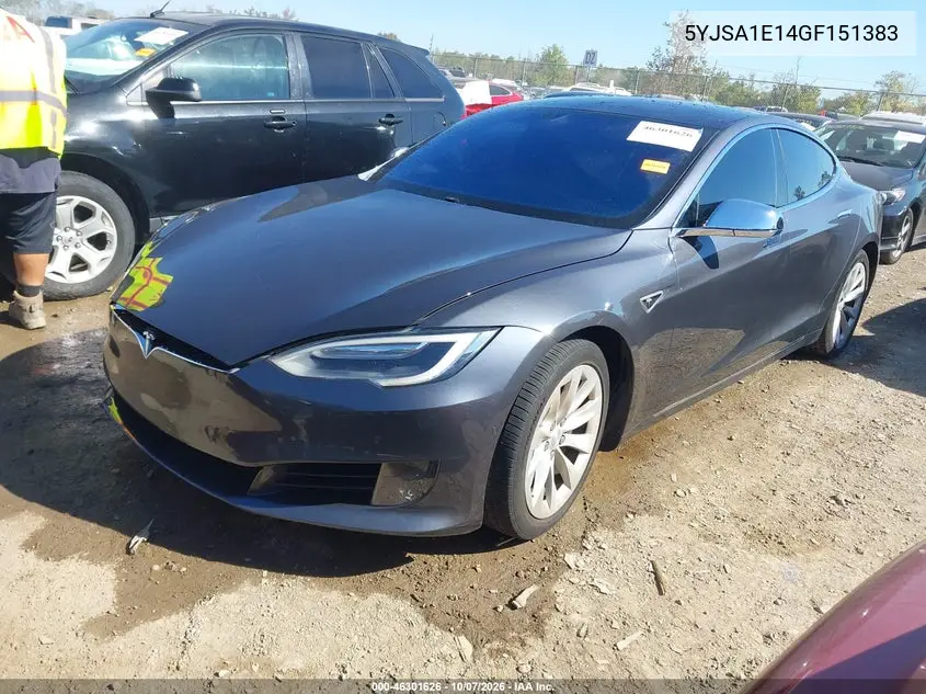 TESLA MODEL S 2016, VIN 5YJSA1E14GF151383