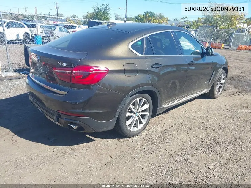 2016 BMW X6 VIN 5UXKU2C53G0N79381 — фото 4