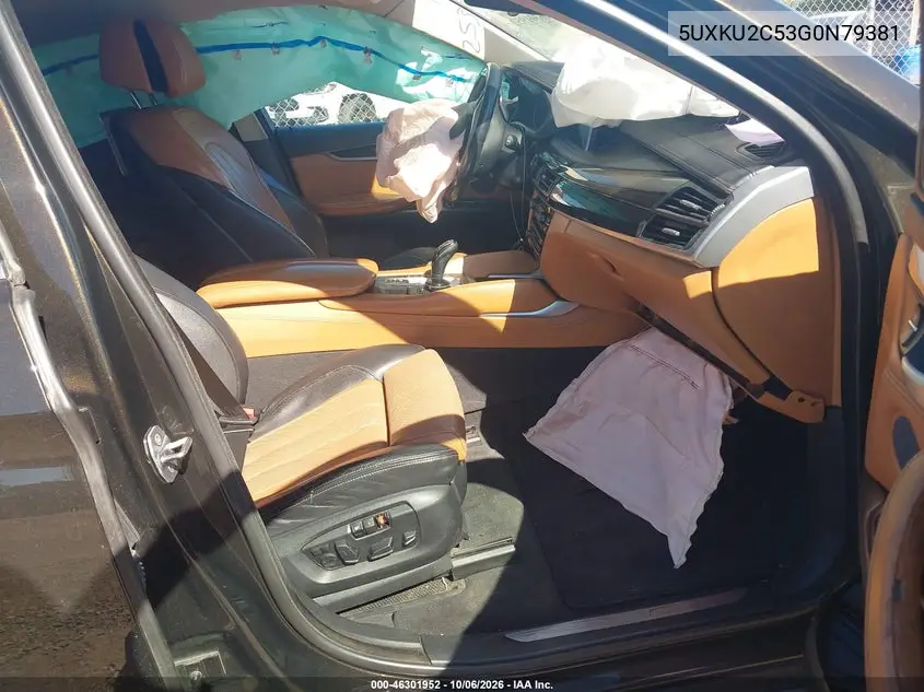 2016 BMW X6 VIN 5UXKU2C53G0N79381 — фото 5