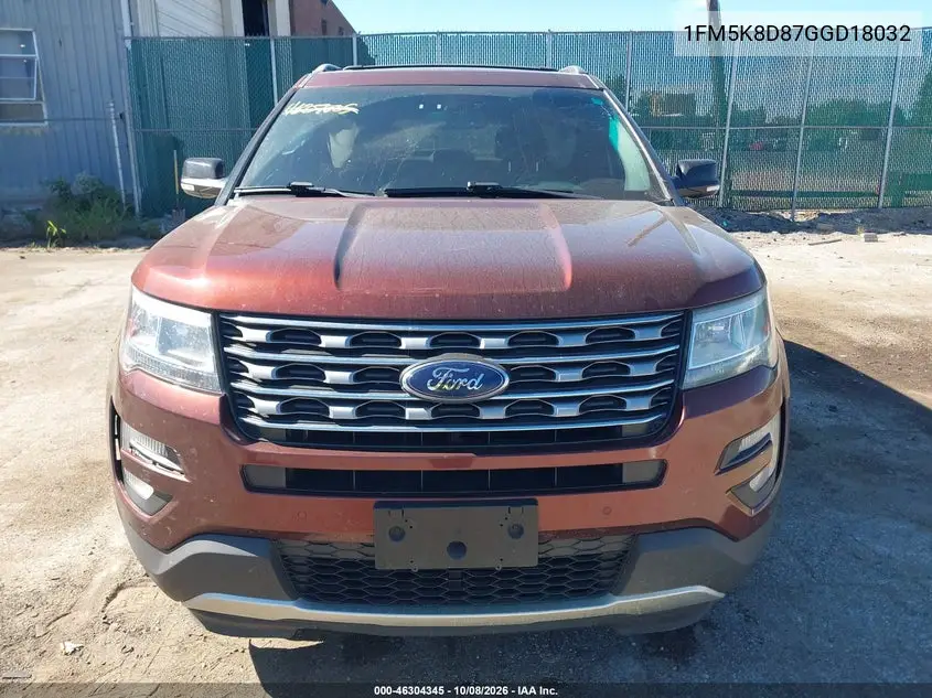 2016 FORD EXPLORER VIN 1FM5K8D87GGD18032 — фото 12